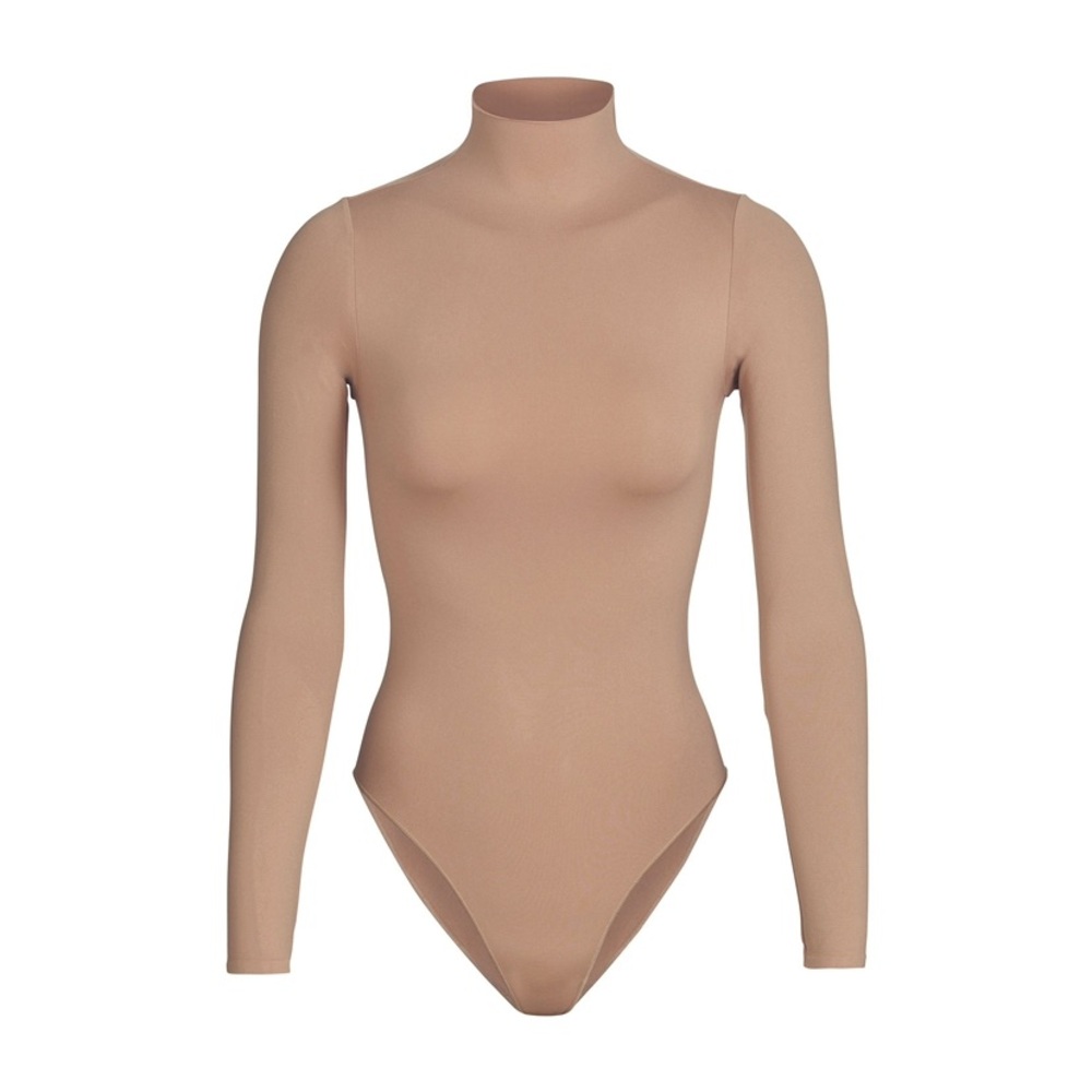 Skims essential mock neck long sleeve bodysuit sienna